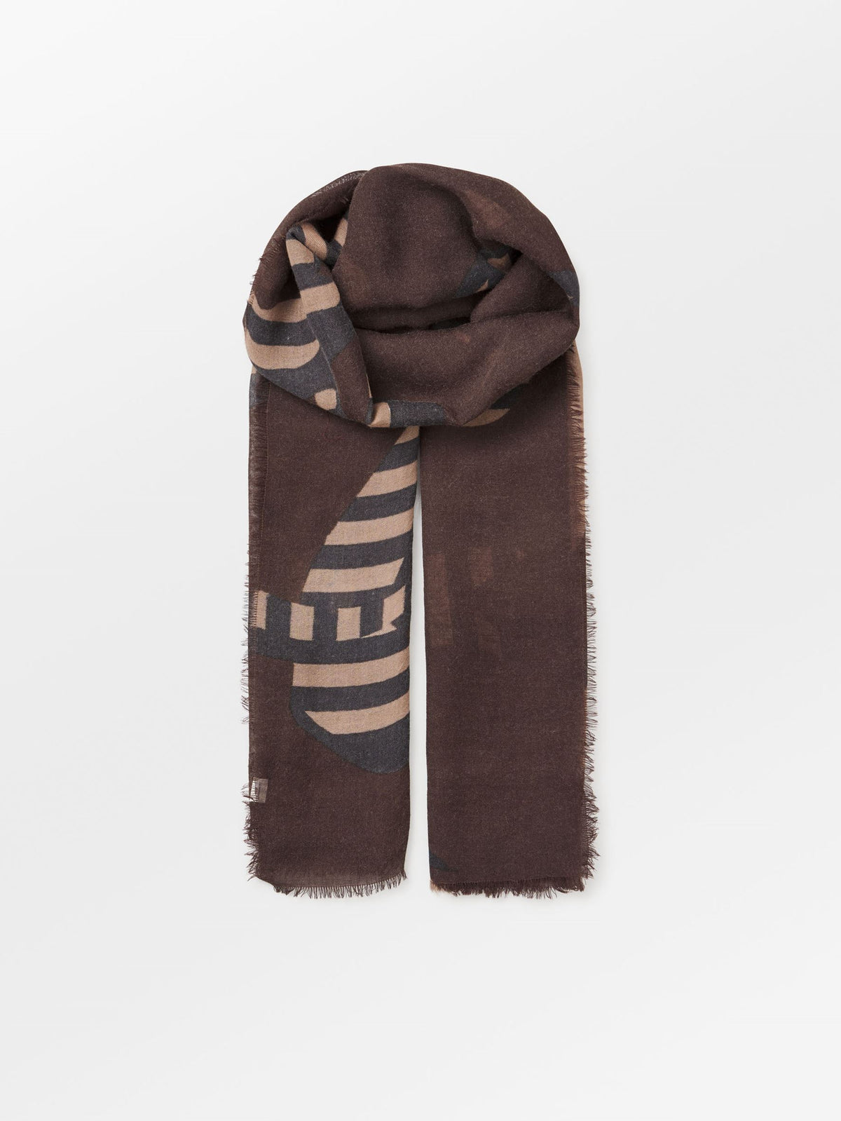 Becksöndergaard, Ribbon Gava Woo Scarf - Hot Fudge Brown, scarves, scarves