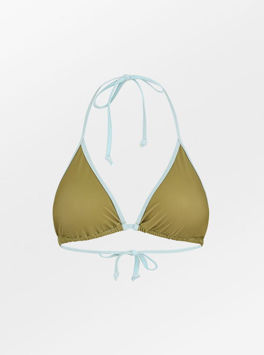 Becksöndergaard, Contrast Bel Bikini Top - Green Moss, swimwear, swimwear, noos, swimwear, black week, black week, noos
