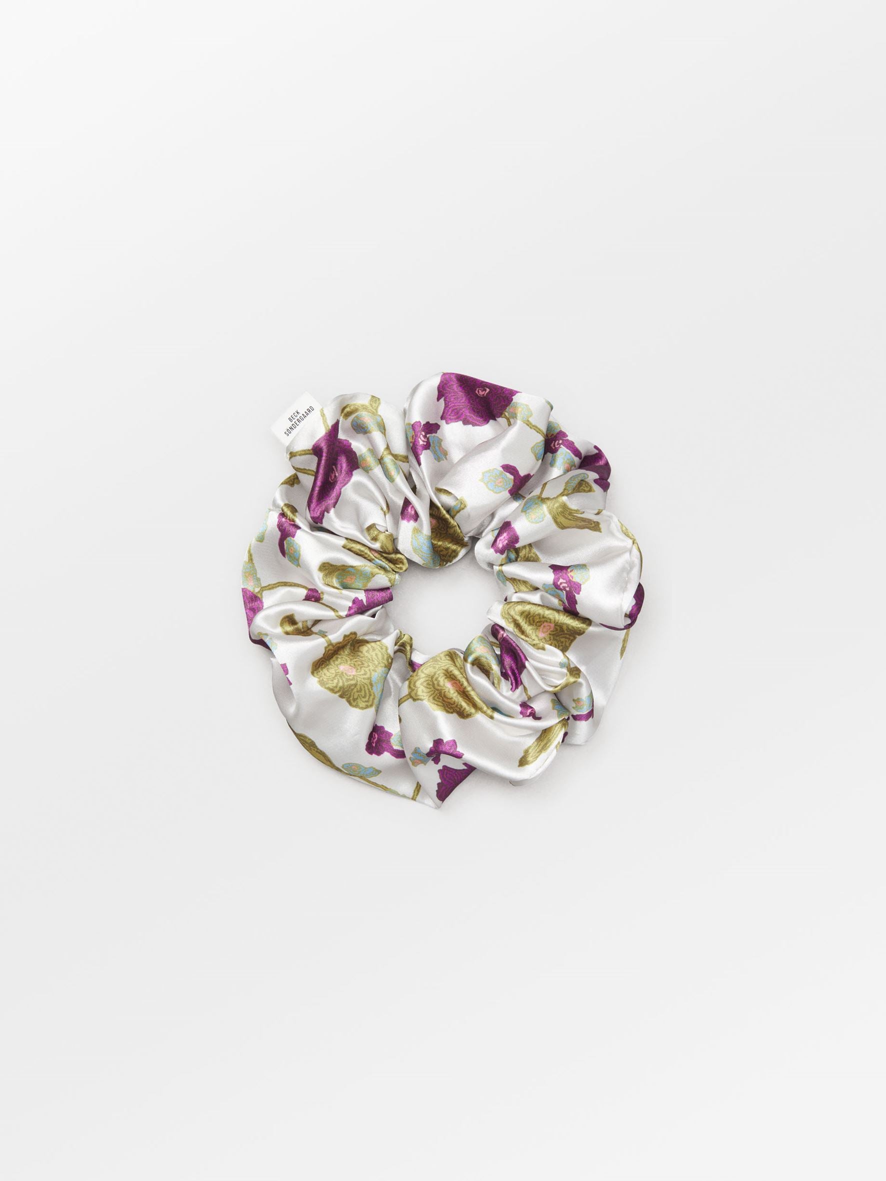 Becksöndergaard, Wintaflora Luster Scrunchie - Silver Birch White, accessories, accessories, accessories