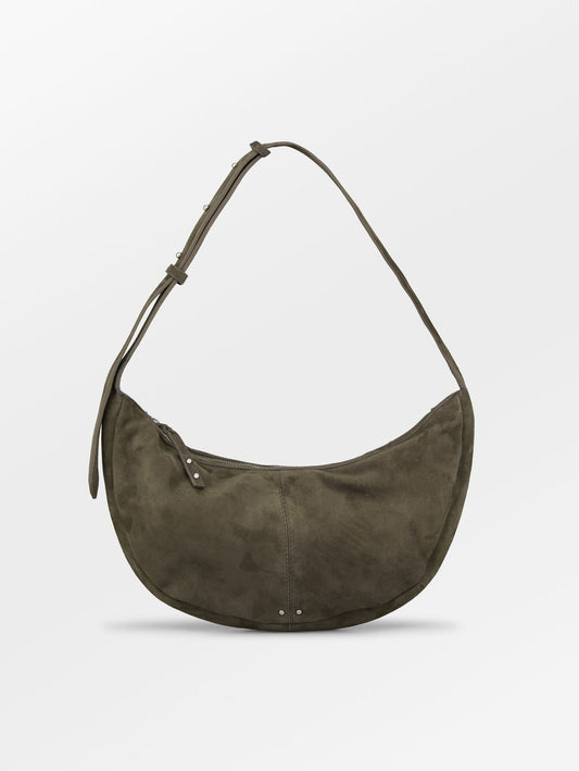 Suede Moon Crossbody Bag - Green OneSize BeckSöndergaard