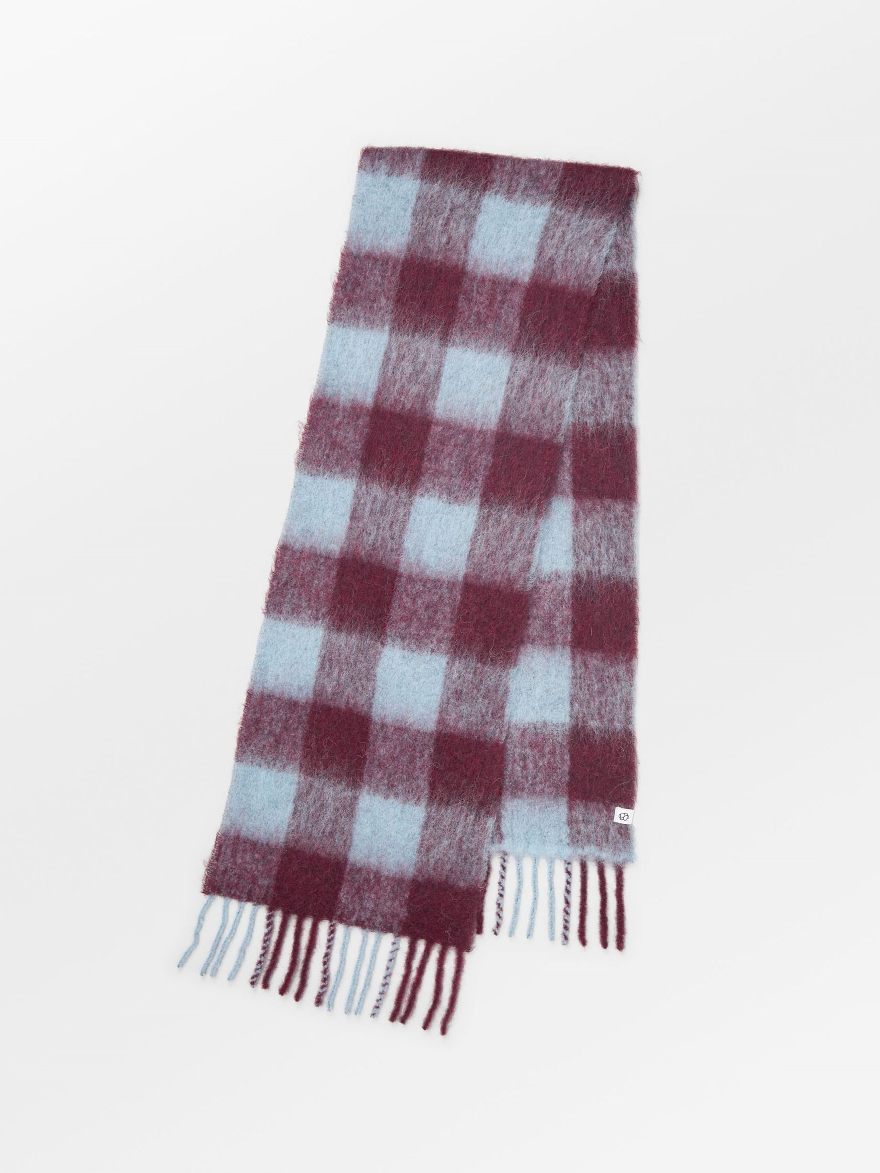 Check Mincho Scarf - Purple OneSize BeckSöndergaard