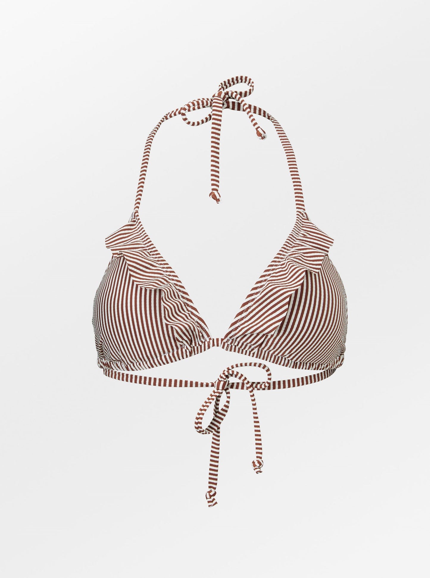 Striba Bel Frill Bikini Top - Sorrel Brown Clothing BeckSöndergaard