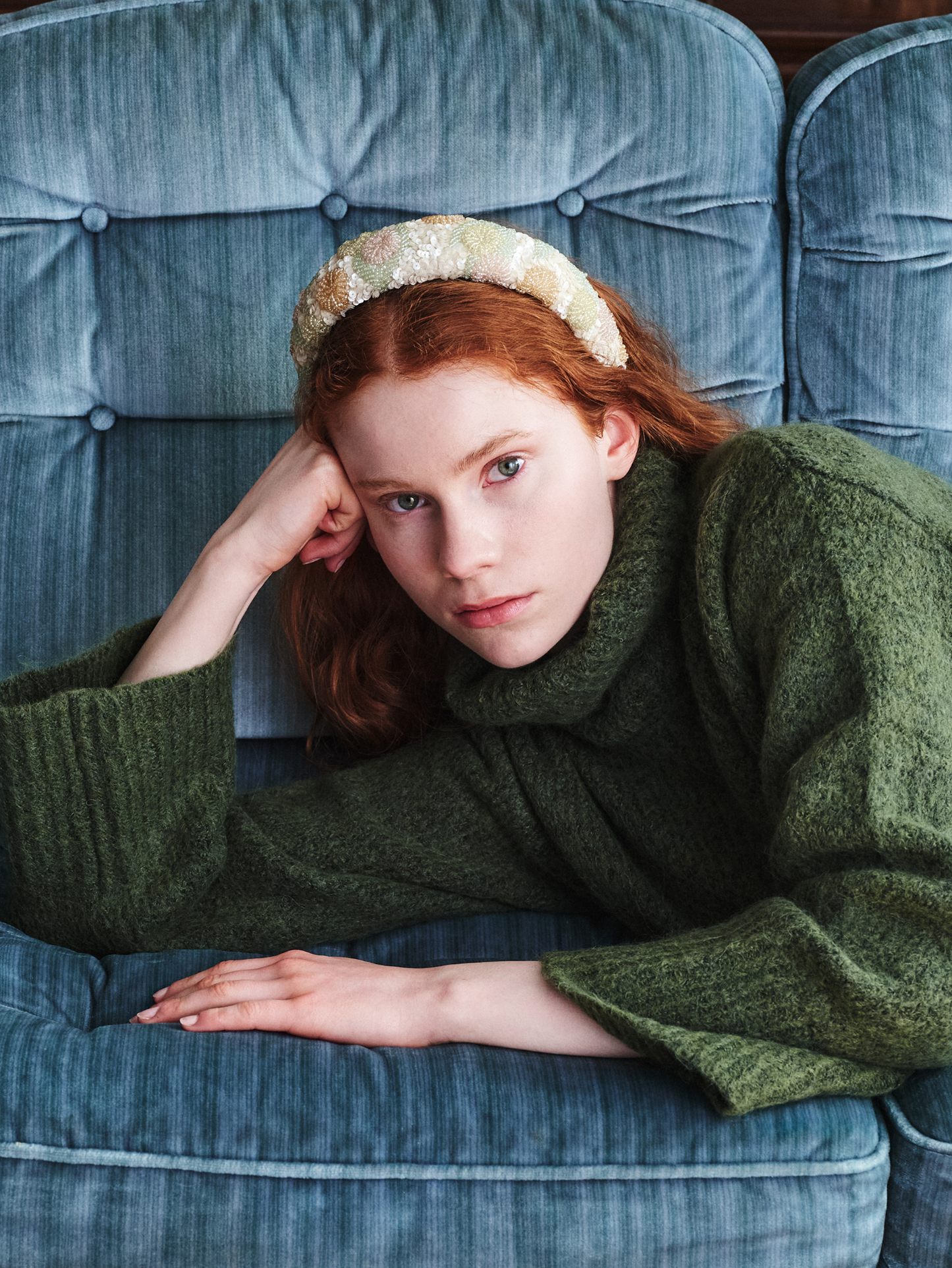 Becksöndergaard, Carna Wide Beaded Hairbrace - Birch White, accessories, accessories, sale, sale, accessories, sale, party, black week, black week, party