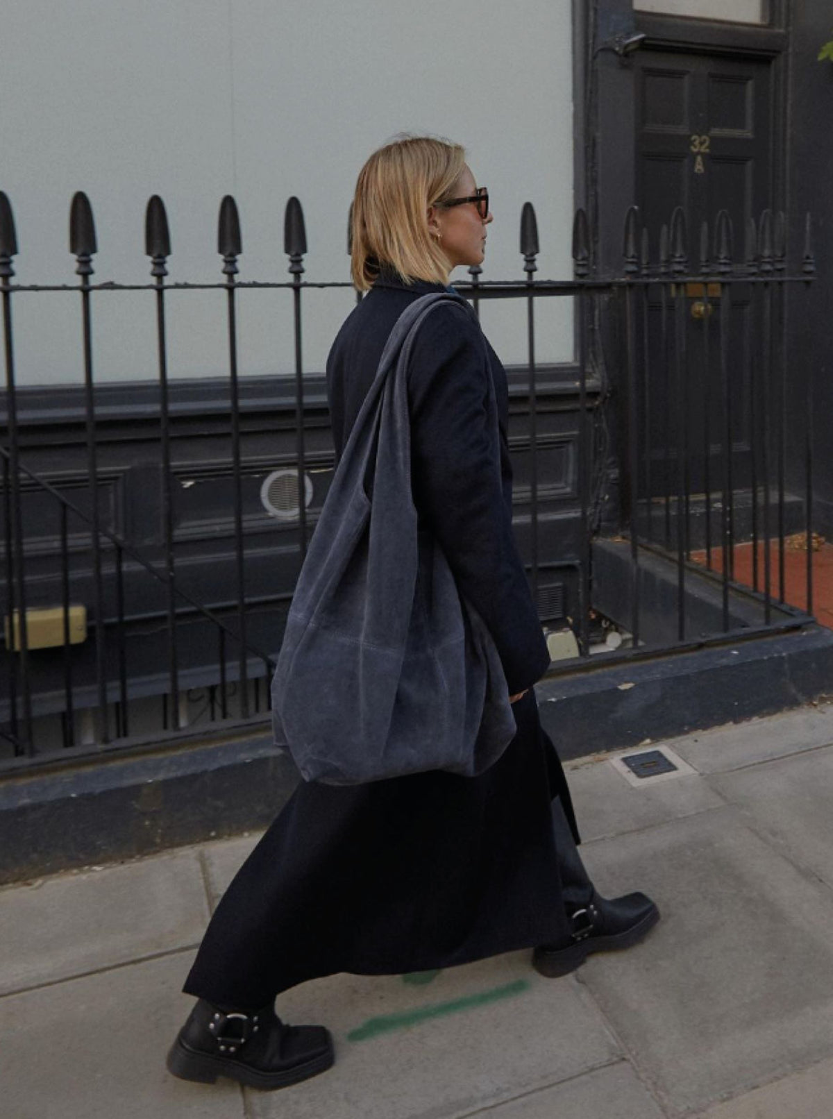 Becksöndergaard, Suede Dalliea Bag - Dark Blue, bags, bags, bags, archive, bags, archive, bags, bags, bags