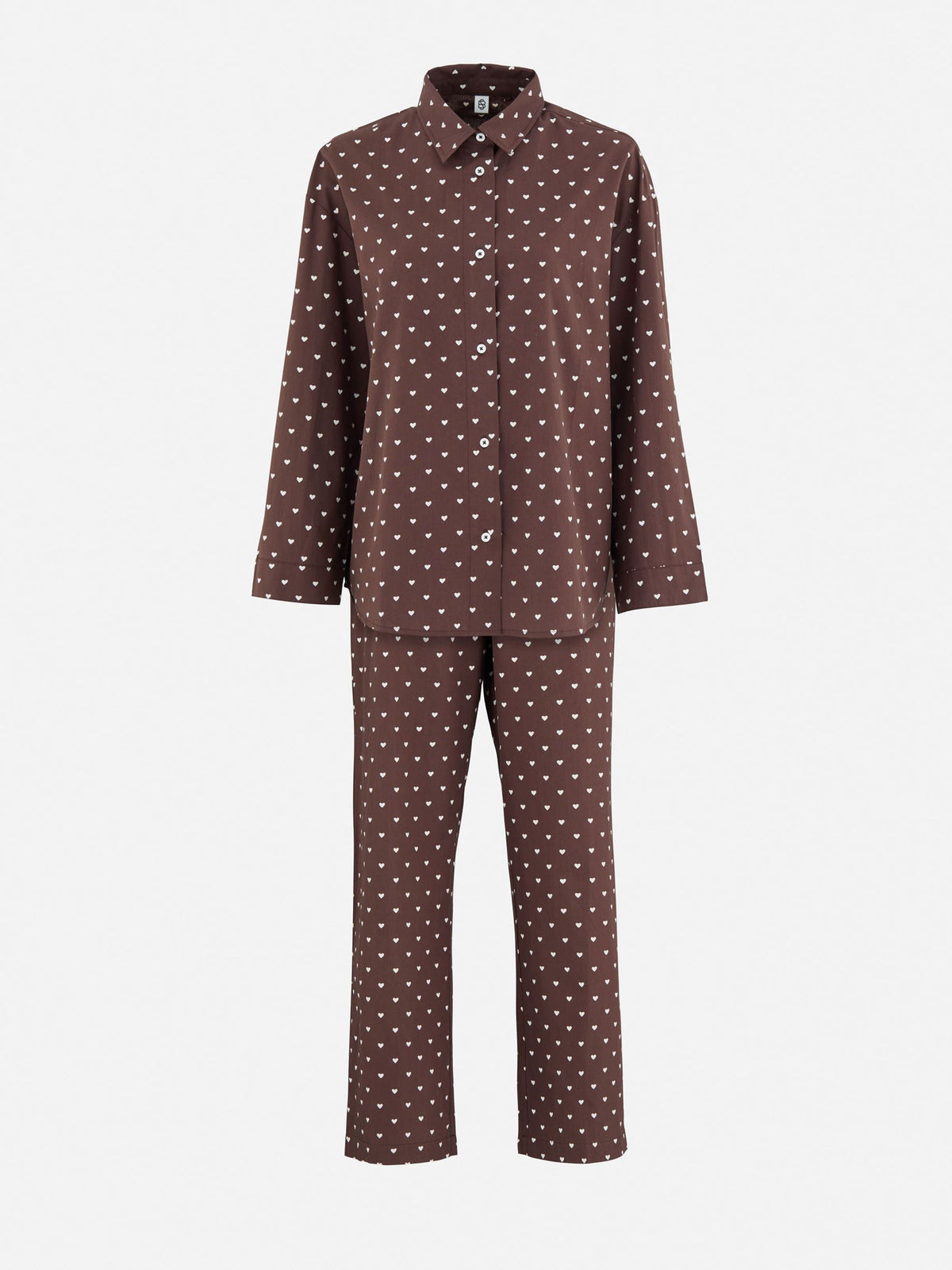 Becksöndergaard, Amor Pyjamas Set - Brown/Off-white, black week, black week, pyjamas, pyjamas