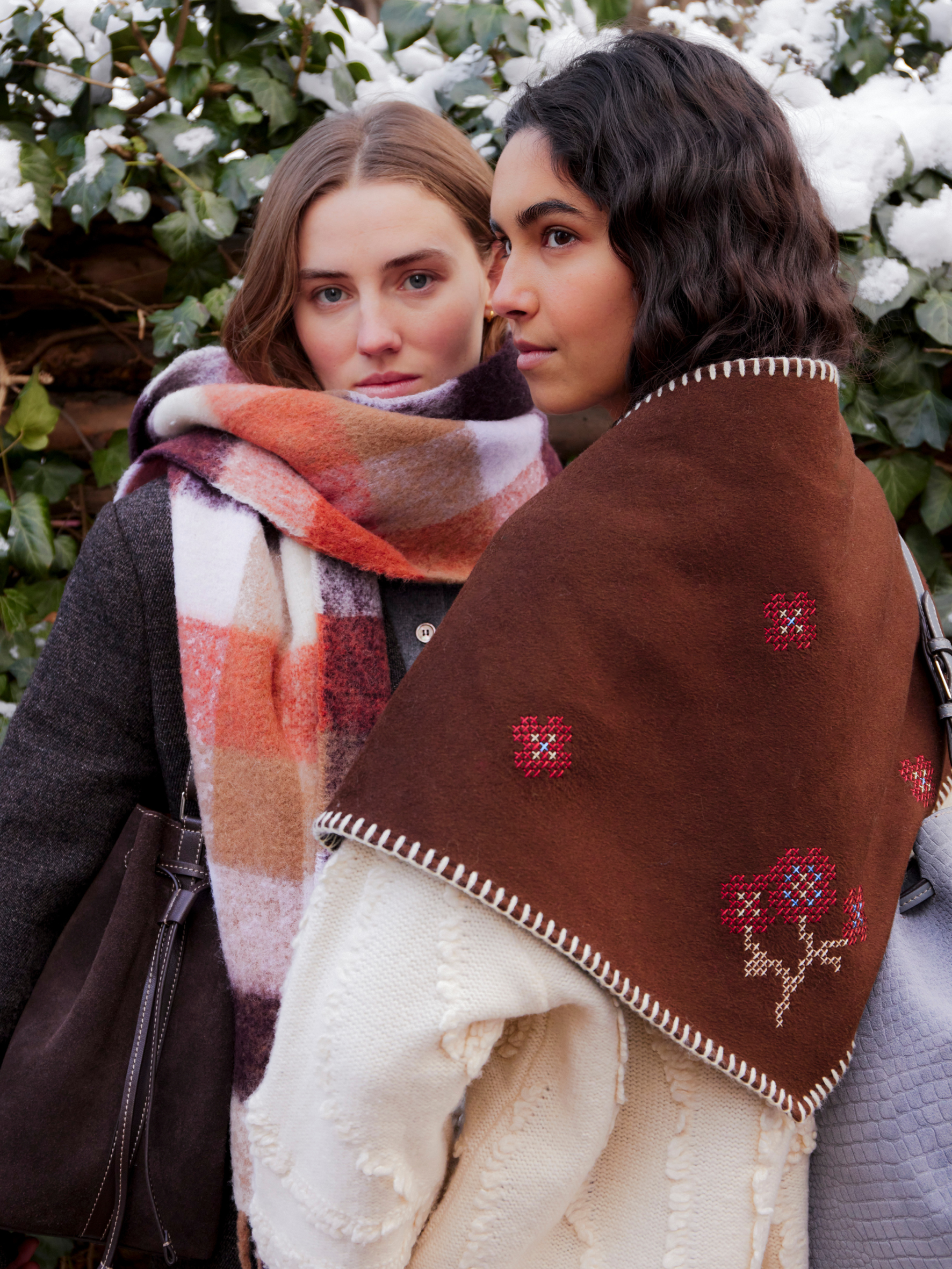 Becksöndergaard, Flotile Triangle Scarf - Hot Fudge Brown, scarves, scarves, scarves, winter accessories, winter accessories, scarves