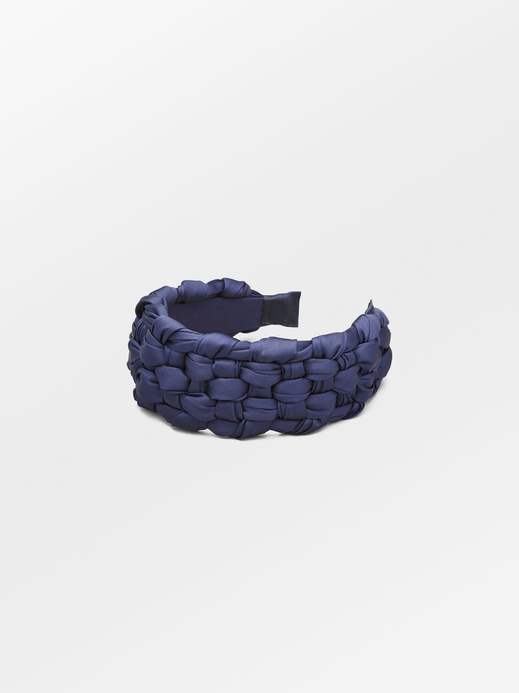 Becksöndergaard, Helena Braided Hairbrace - Navy Blazer, onesize