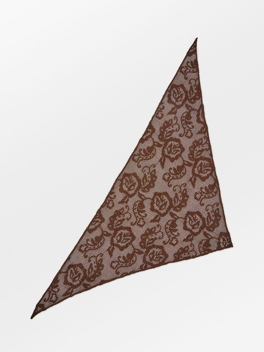 Becksöndergaard, Croflora Triangle Scarf - Hot Fudge Brown, scarves, sale, sale, scarves, scarves, scarves