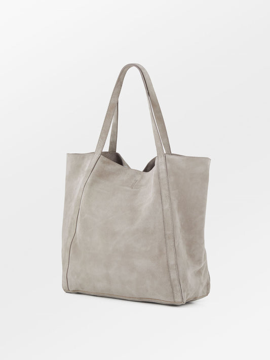 Suede Eden Shopper Bag - Gray OneSize BeckSöndergaard