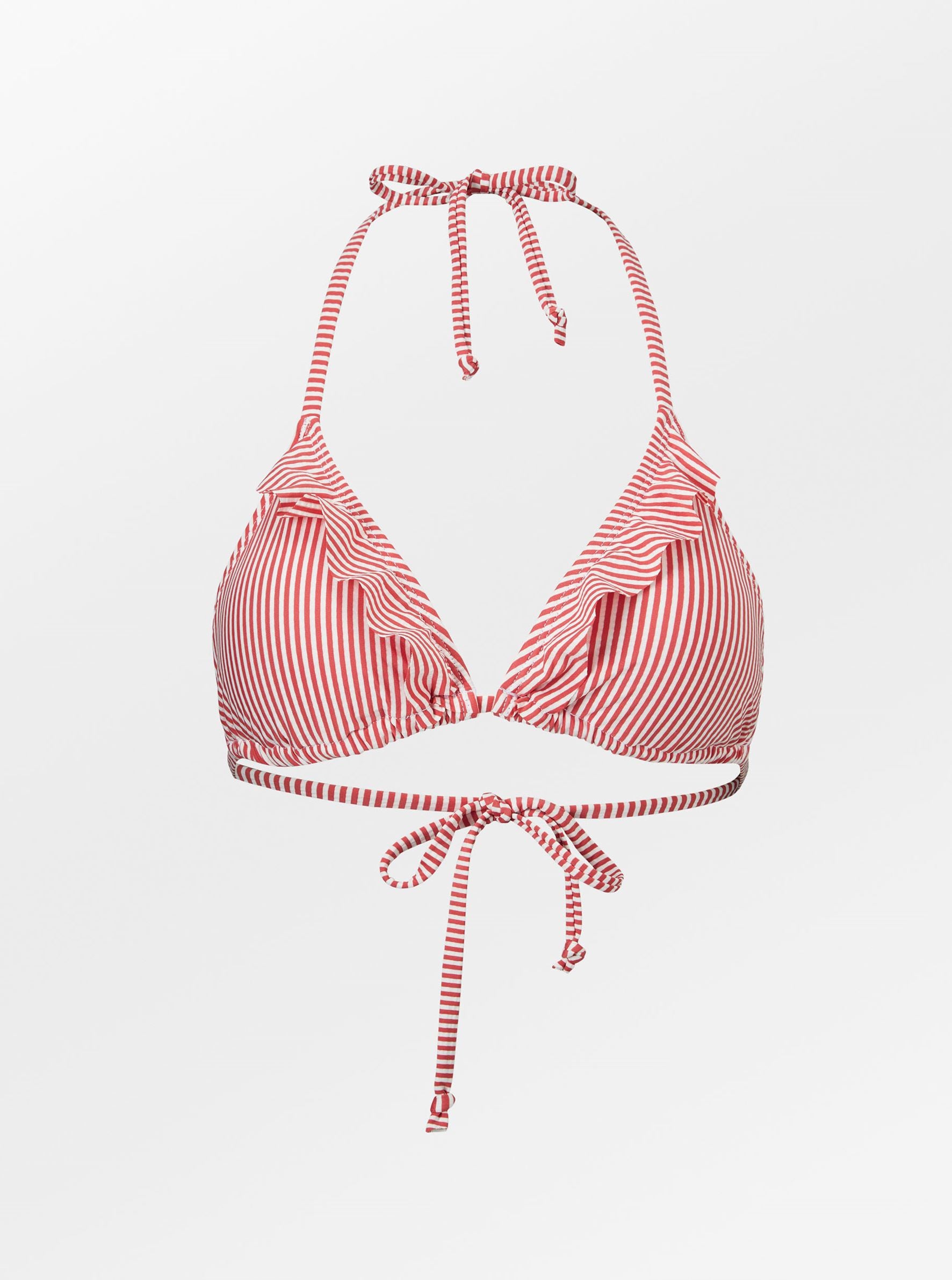 Striba Bel Frill Bikini Top - Spiced Coral Clothing BeckSöndergaard