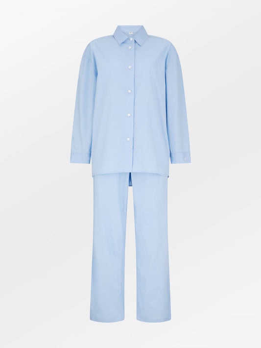 Becksöndergaard, Essential Pyjamas Set - Shirt Blue, pyjamas, pyjamas