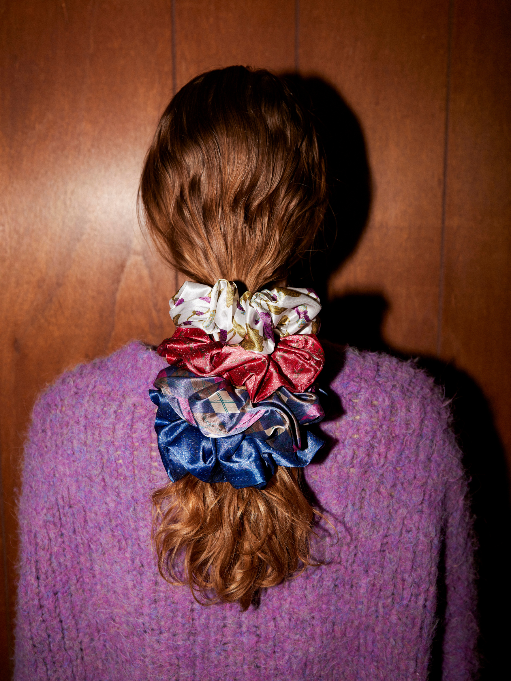 Becksöndergaard, Wintaflora Luster Scrunchie - Silver Birch White, accessories, accessories, accessories