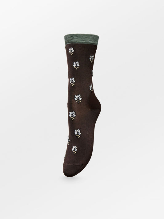 Becksöndergaard, Leavy Visca Sock - Hot Fudge Brown, socks, sale, sale, socks