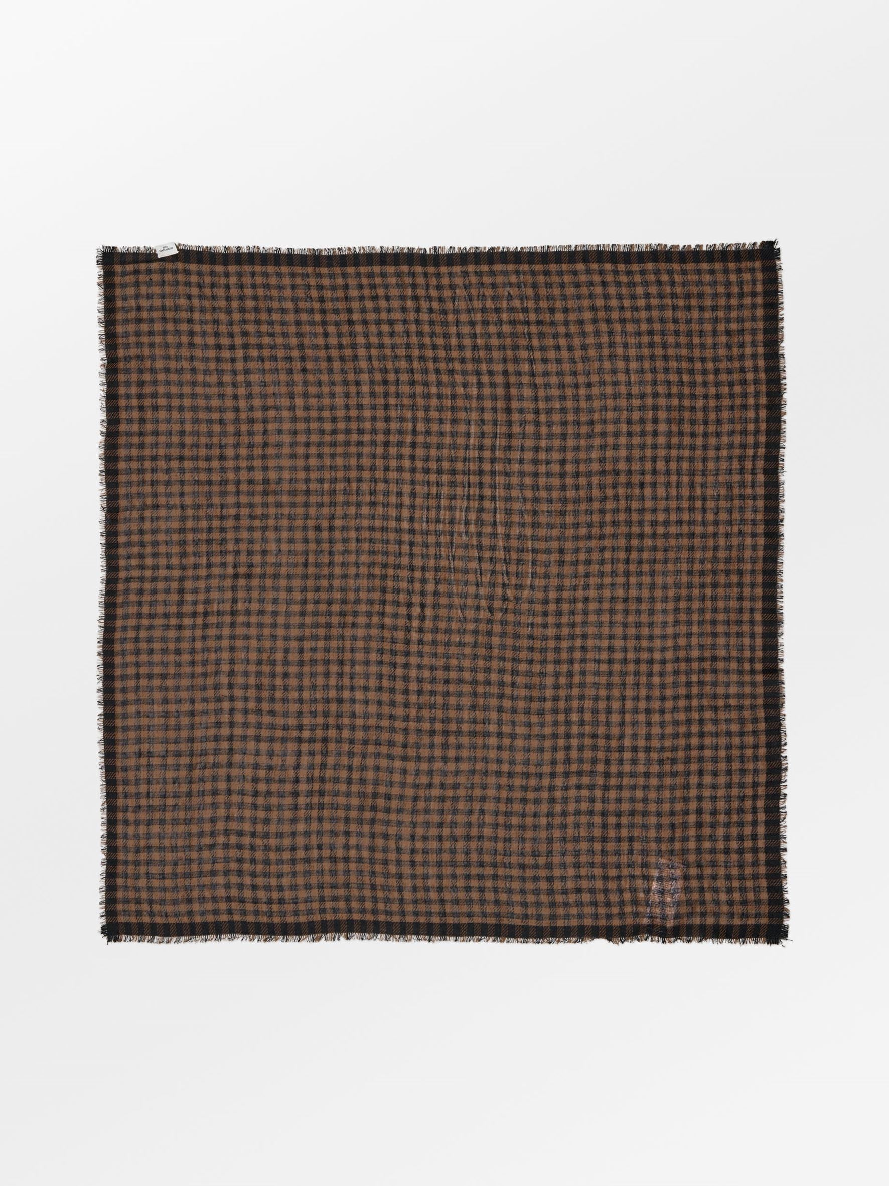 Becksöndergaard, Gingham Wica Scarf - Cinnamon Brown, scarves, scarves, gifts, sale, sale, gifts, scarves