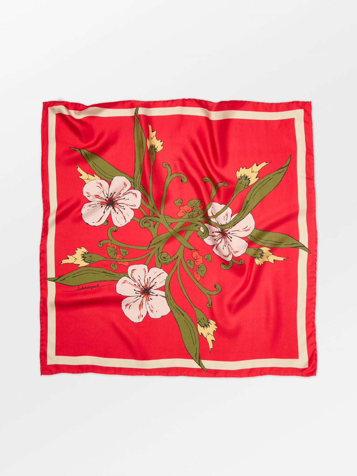 Becksöndergaard, Magna Flower Sia Scarf - Adrenaline Red, scarves, scarves, scarves, scarves, black week