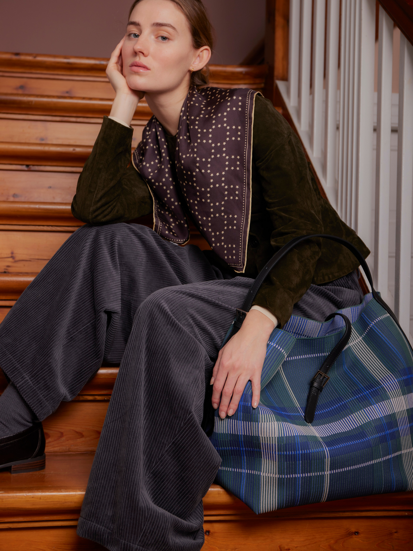 Becksöndergaard, Starlie Grid Sia Scarf - Chocolate Torte, scarves, scarves, winter accessories, winter accessories