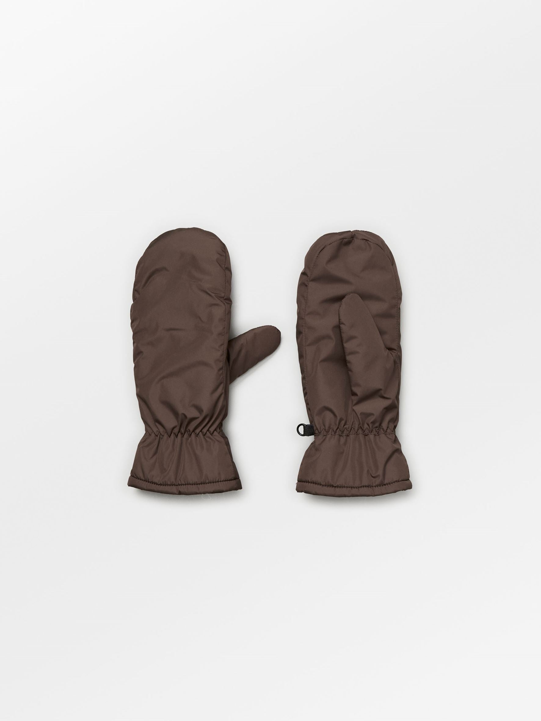 Becksöndergaard, Padded Nylona Mitten - Deep Taupe Brown, accessories, accessories, sale, sale, sale