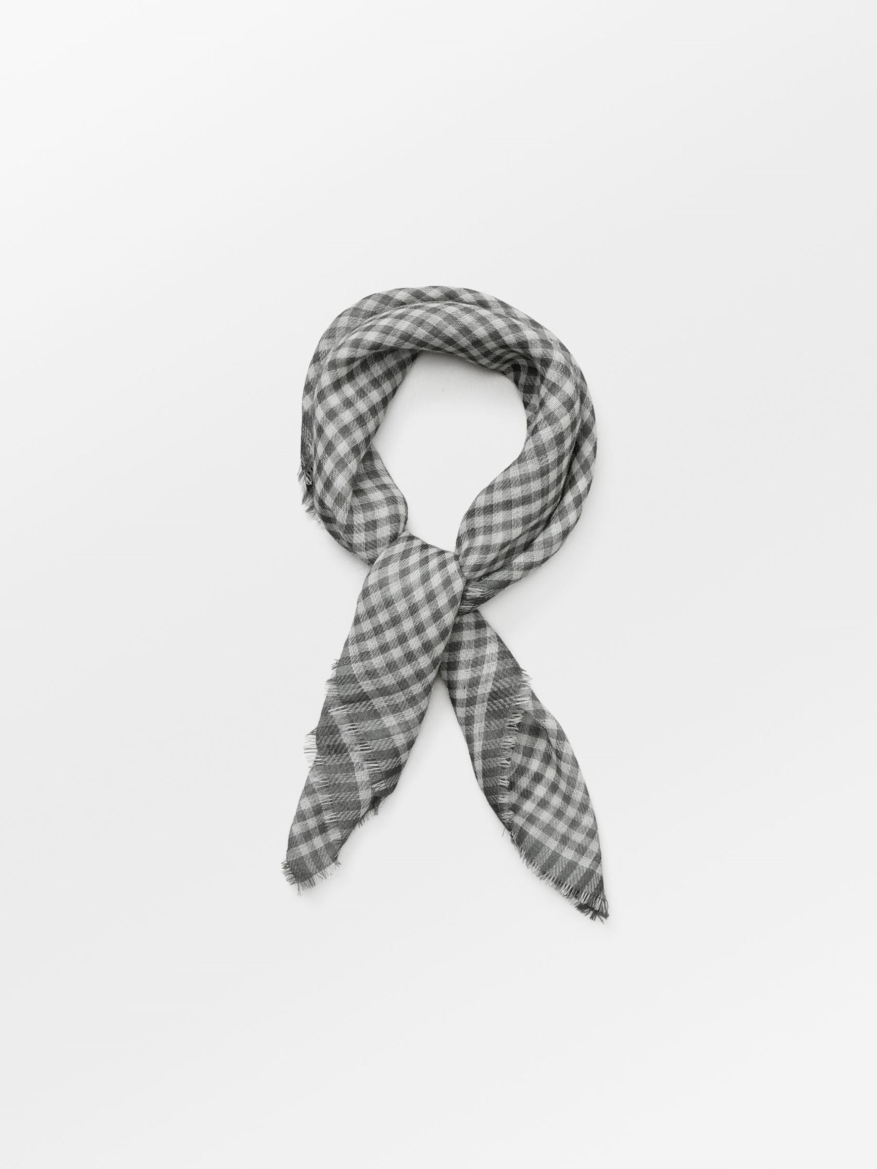 Becksöndergaard, Gingham Wica Scarf - Smoked Gray, scarves, scarves, gifts, sale, sale, gifts, scarves