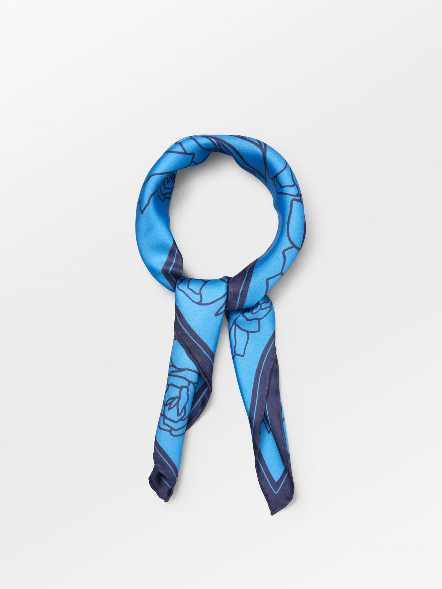 Becksöndergaard, Stencia Tulip Sia Scarf - Azure Blue, scarves, scarves, scarves, scarves