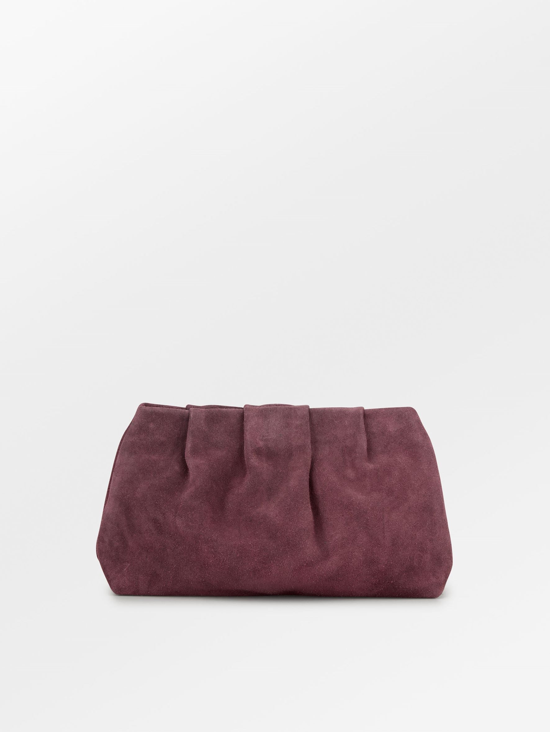 Becksöndergaard, Suede Clutch Bag - Maroon Brown, bags, bags, bags