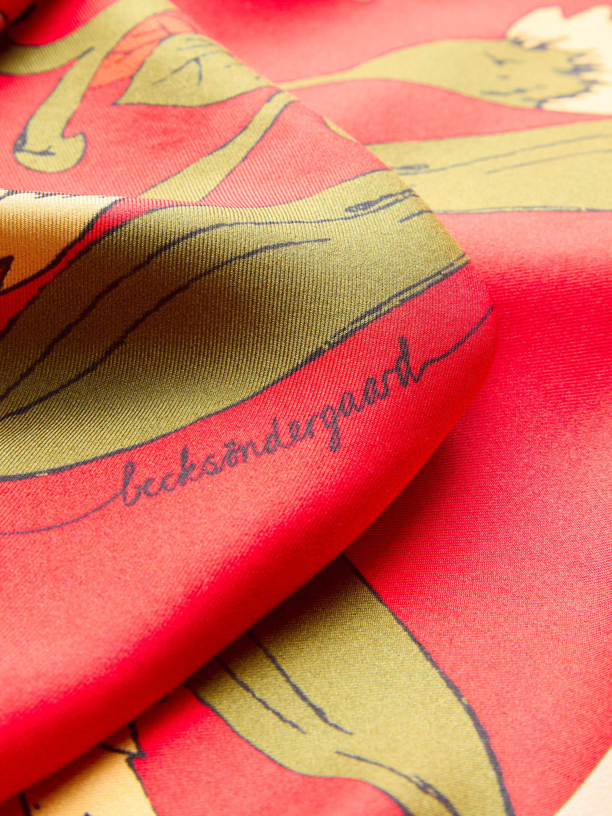 Becksöndergaard, Magna Flower Sia Scarf - Adrenaline Red, scarves, scarves, scarves, scarves, black week