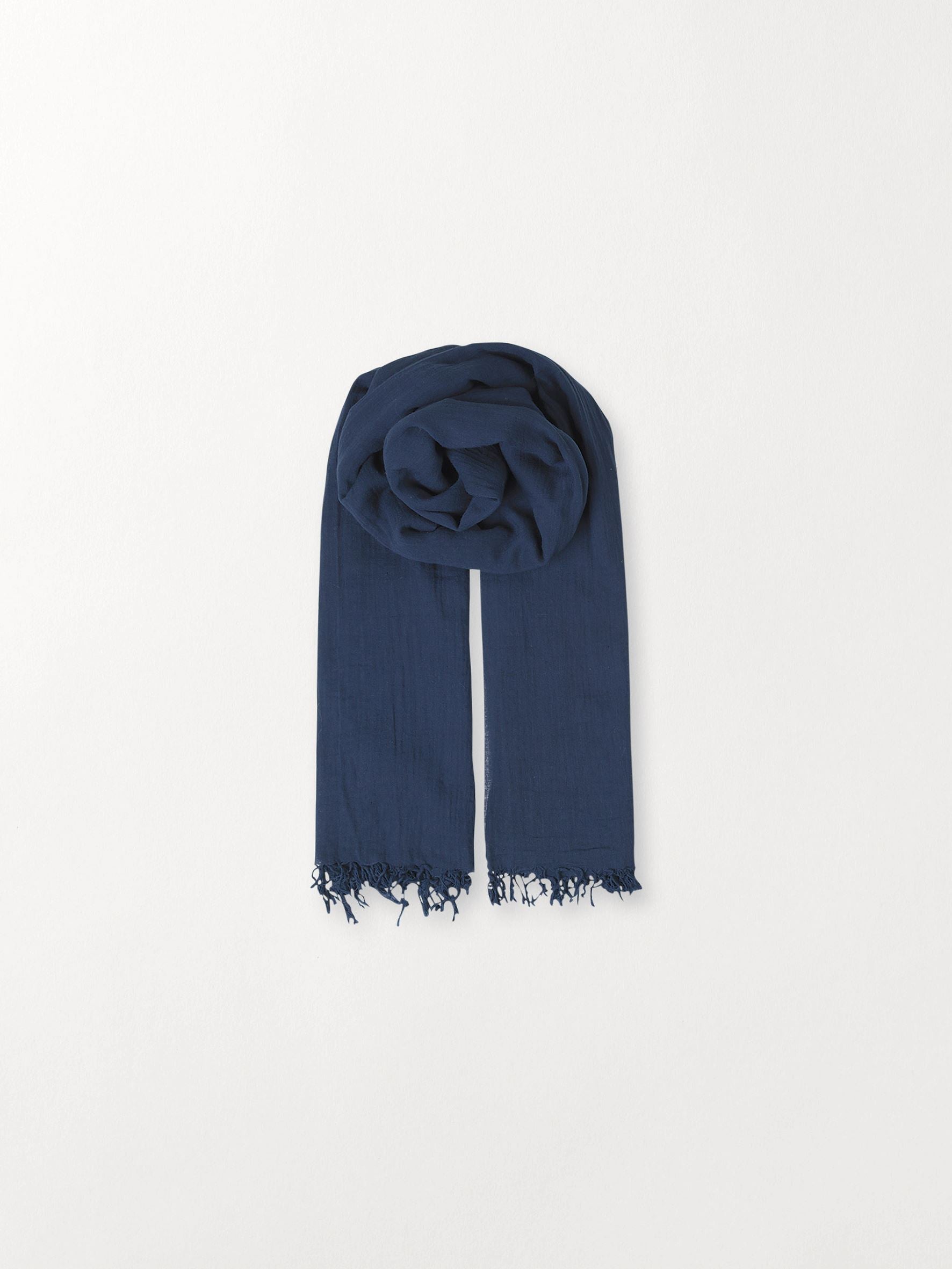 Solid Ilona Scarf - Navy OneSize BeckSöndergaard