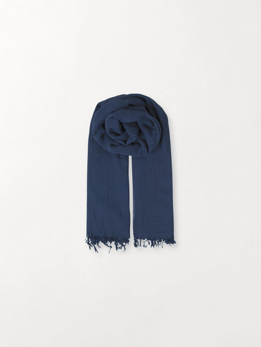 Solid Ilona Scarf - Navy OneSize BeckSöndergaard