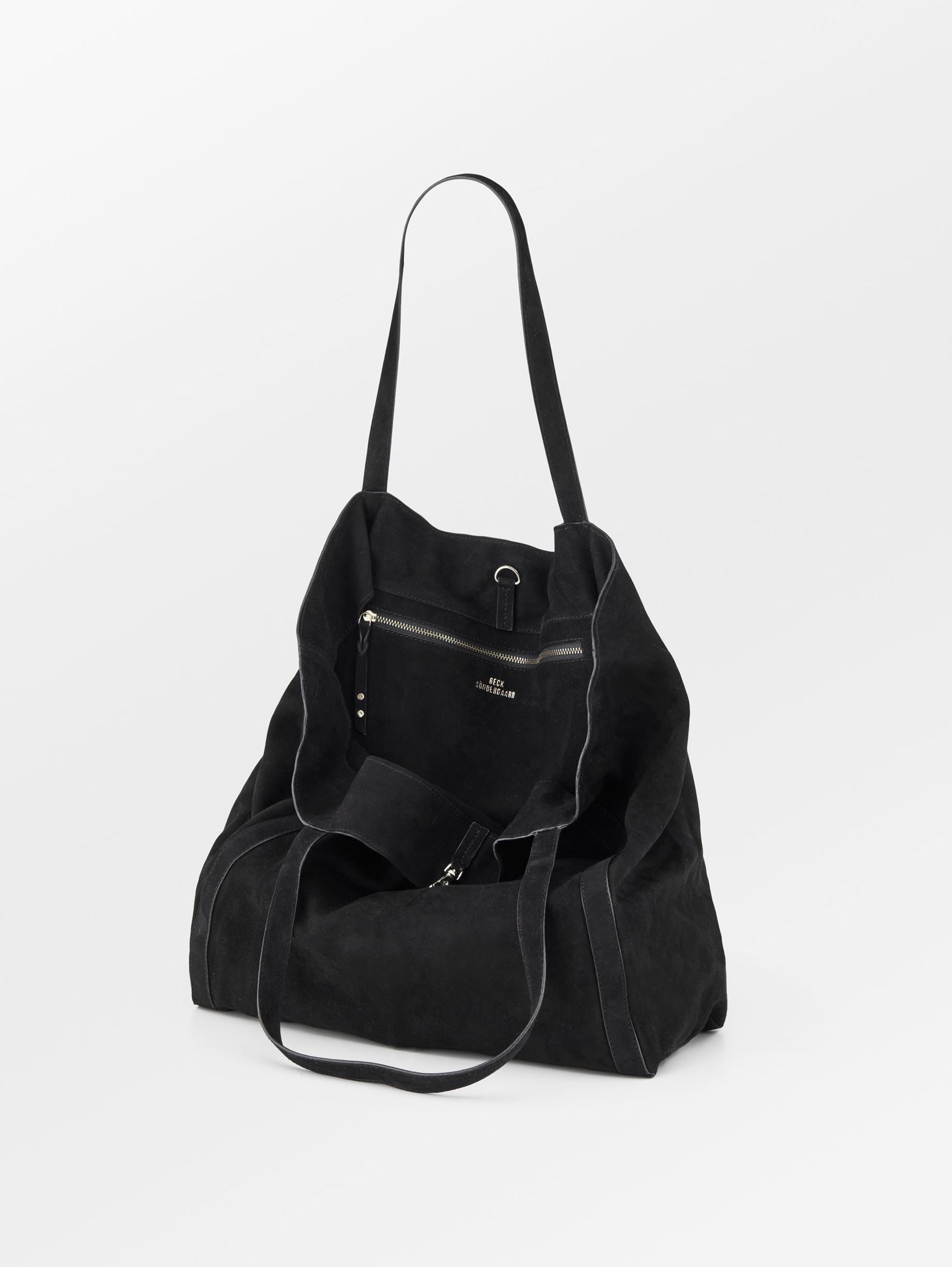 Suede Eden Shopper Bag - Black OneSize BeckSöndergaard