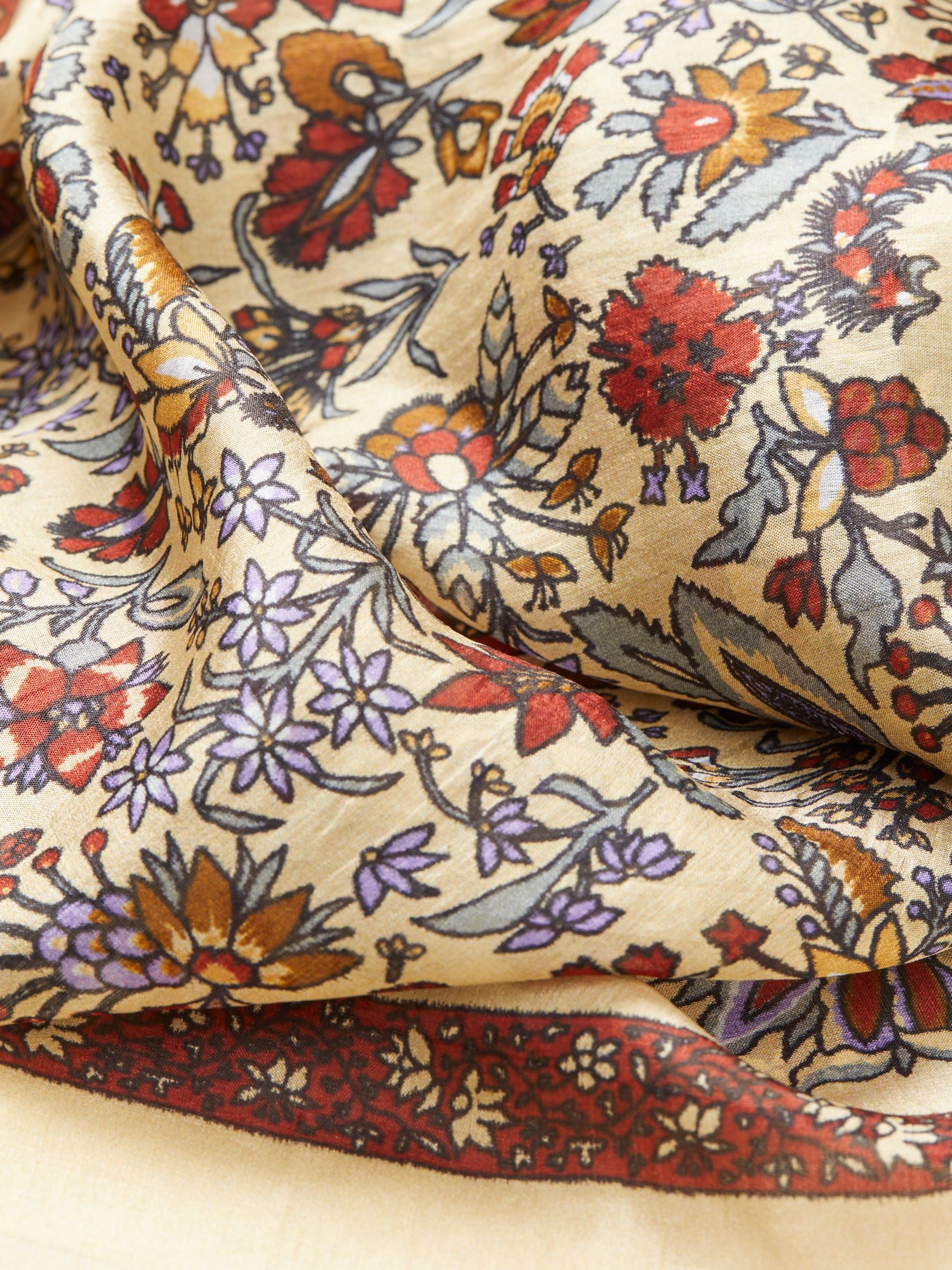 Becksöndergaard, Tapisflora Taby Sia scarf - Rutabaga White, scarves, scarves