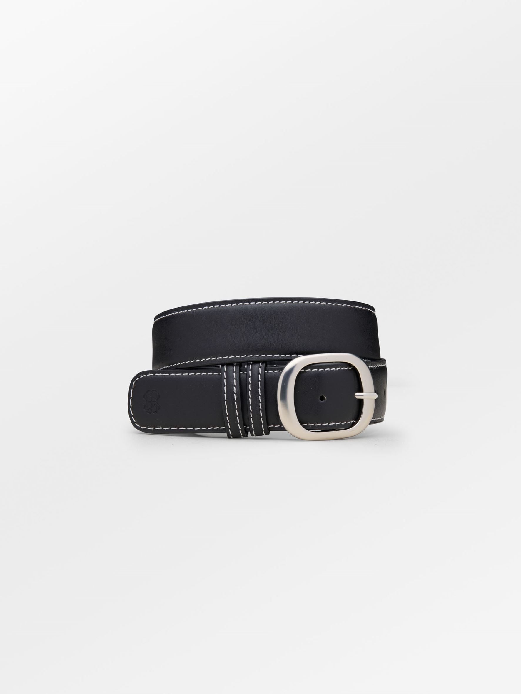 Glossy Rochel Leather Belt - Black Clothing BeckSöndergaard