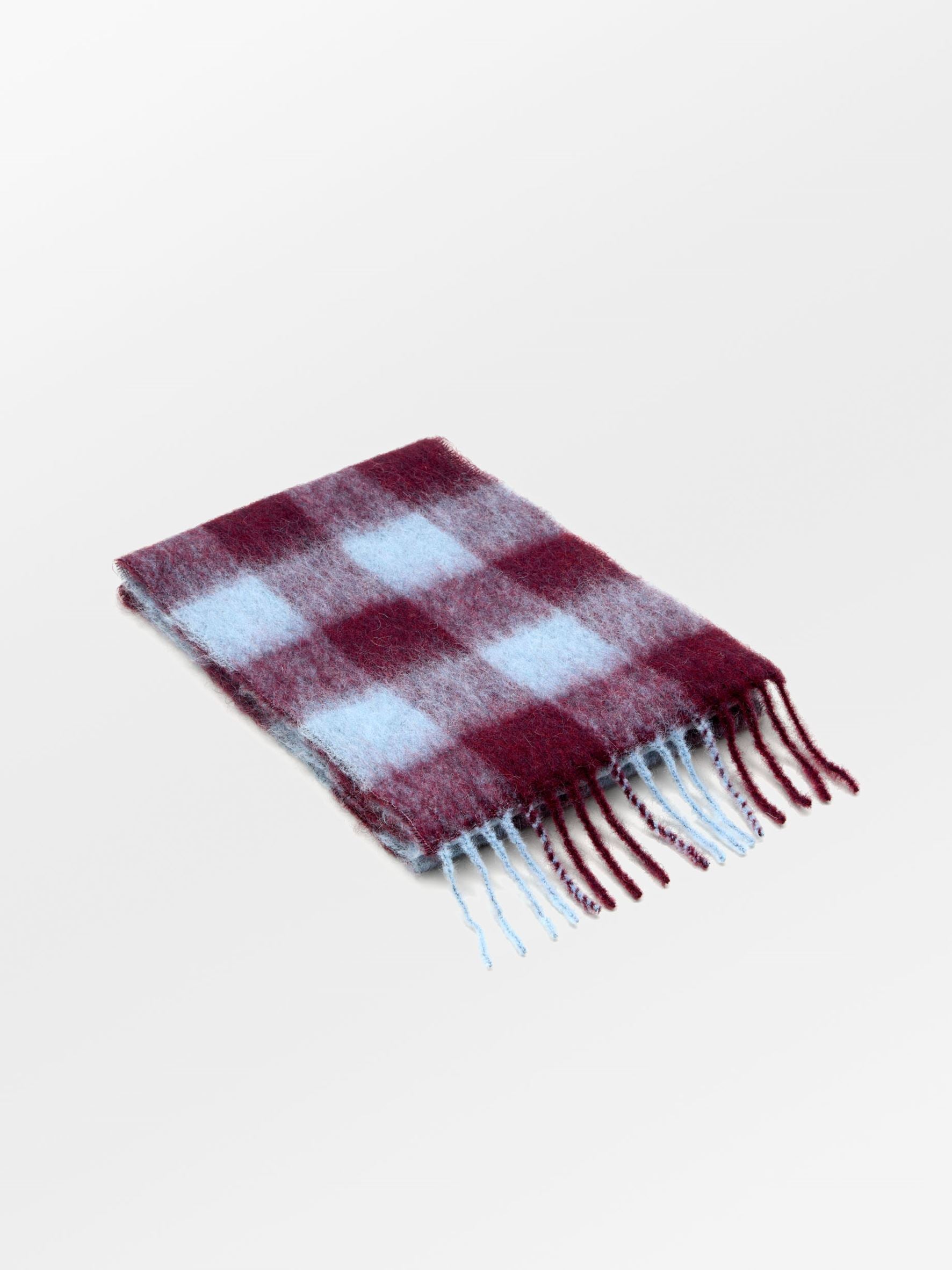 Check Mincho Scarf - Purple OneSize BeckSöndergaard