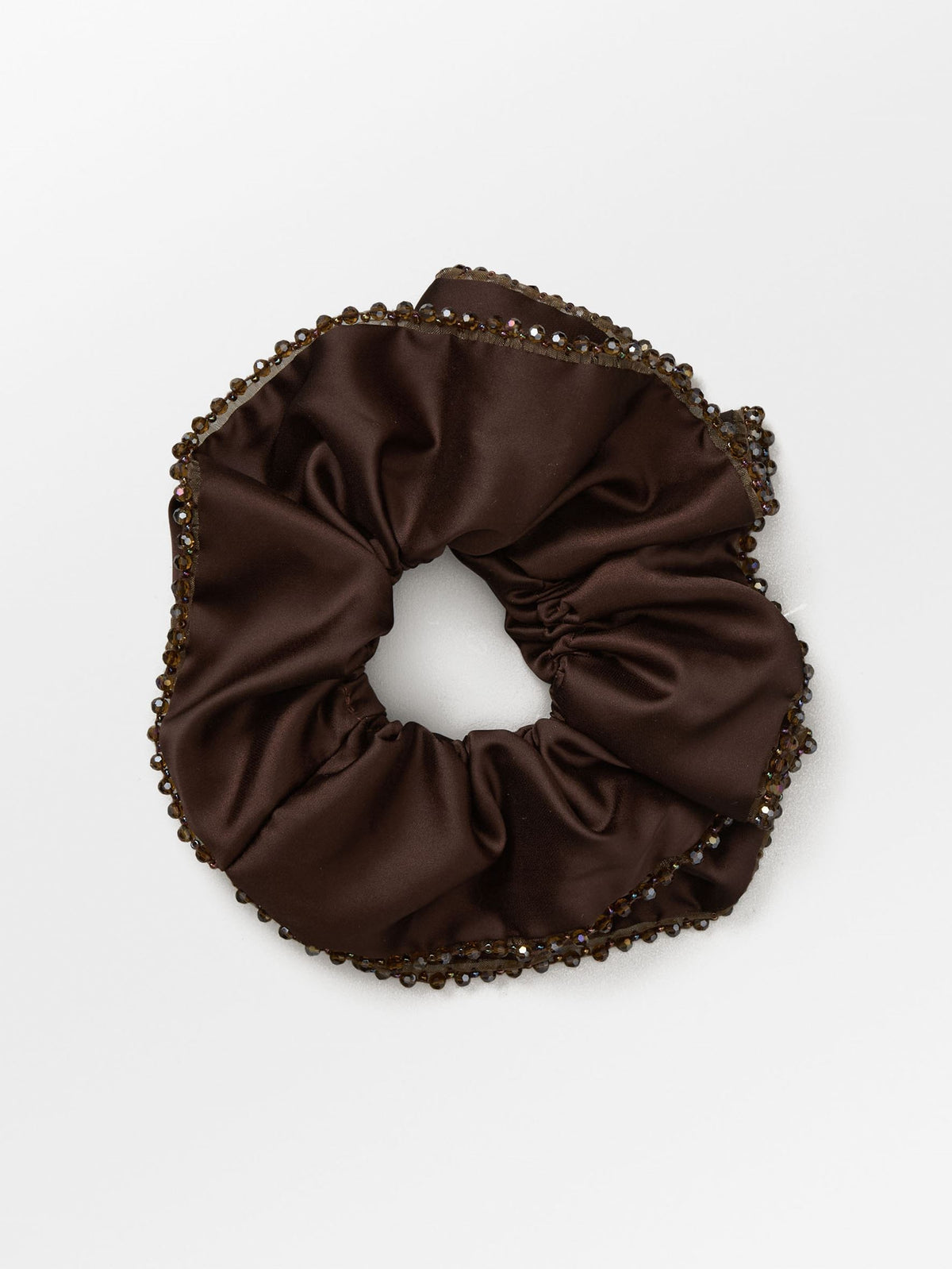 Becksöndergaard, Luster Bead Scrunchie - Hot Fudge Brown, accessories, accessories, archive, archive, accessories, black week