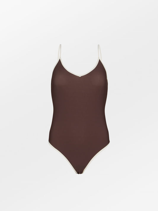 Becksöndergaard, Contrast Bea Swimsuit - Hot Fudge Brown, swimwear, swimwear, swimwear, black week, black week