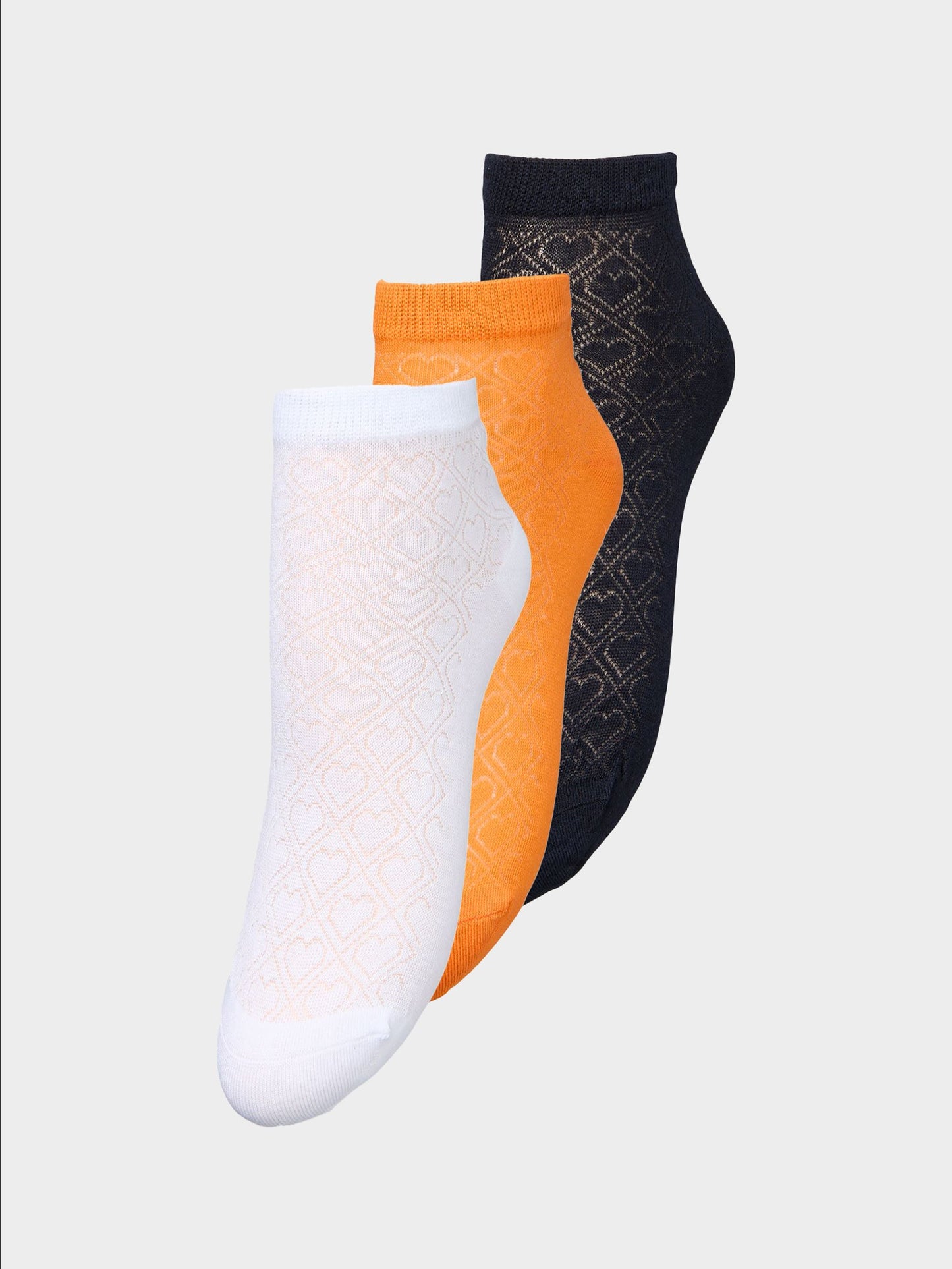 Becksöndergaard, Short Signa Cotta Sock 3 Pack - White/Orange/Navy, archive, archive, sale, sale