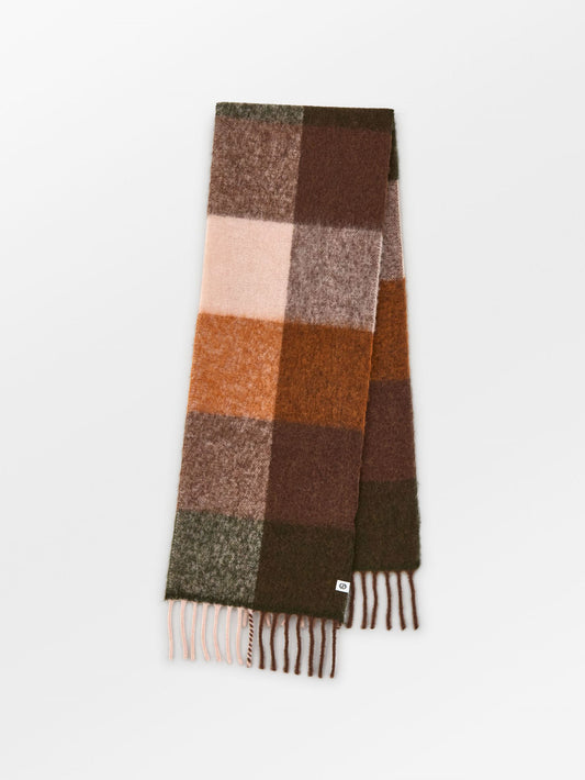 Becksöndergaard, Checkavanna Scarf - Hot Fudge Brown, scarves, scarves, scarves, gifts, black week, black week