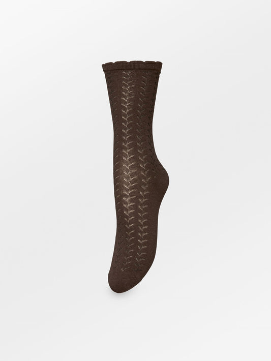 Becksöndergaard, Leofa Cotta Sock - Hot Fudge Brown, socks, socks, noos, black week, black week, noos
