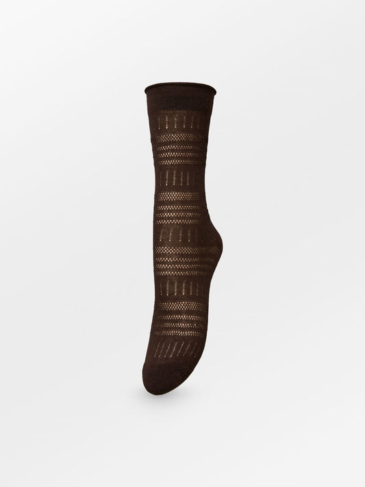 Becksöndergaard, Lucretia Wola Sock - Hot Fudge Brown, socks, socks