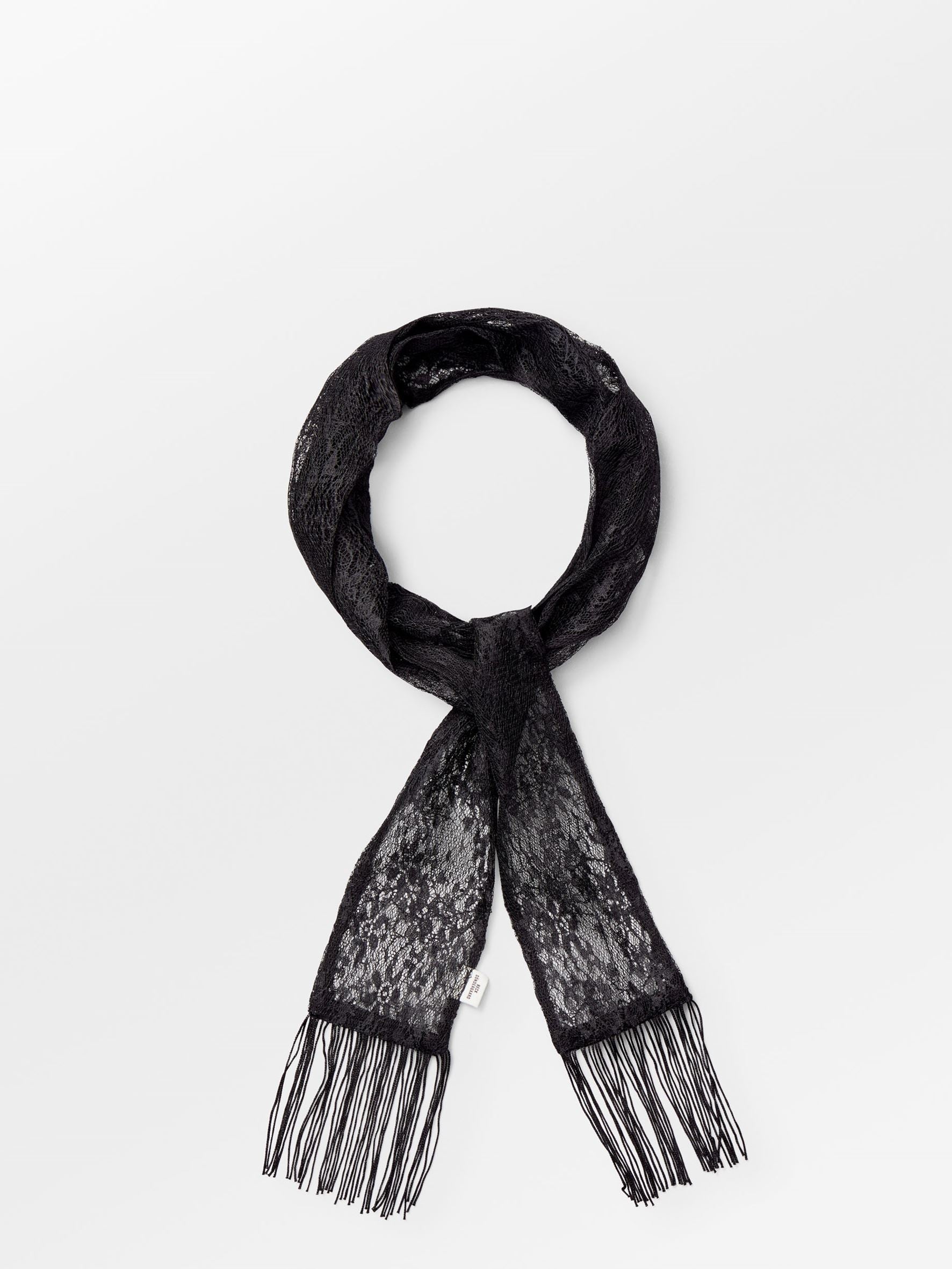 Becksöndergaard, Lacia Lace Scarf - Black, scarves, sale, sale, sale, sale, party, scarves, gifts, gifts, black week, black week, party