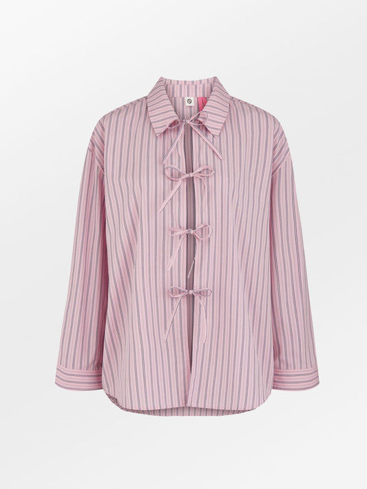 Becksöndergaard, Stripel Tiana Shirt - Candy Pink/Navy, homewear, homewear
