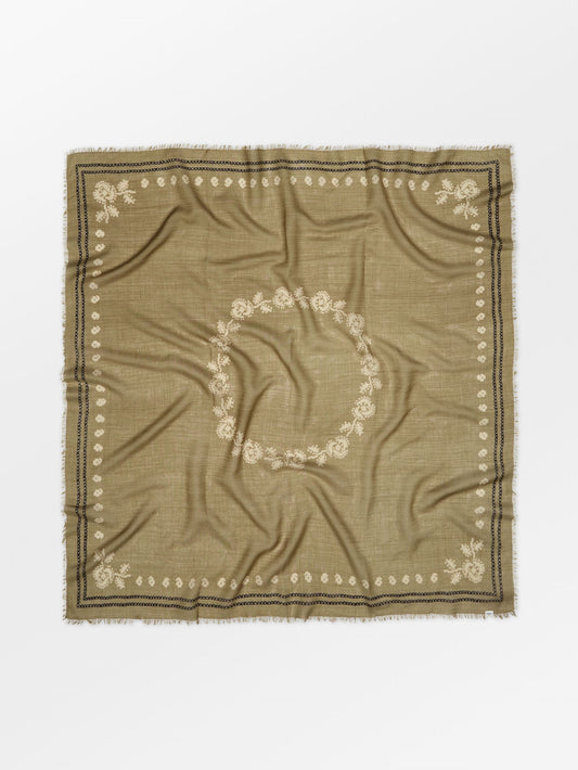 Becksöndergaard, Bloom Siw Scarf - Wood Thrush Brown, scarves, scarves, scarves