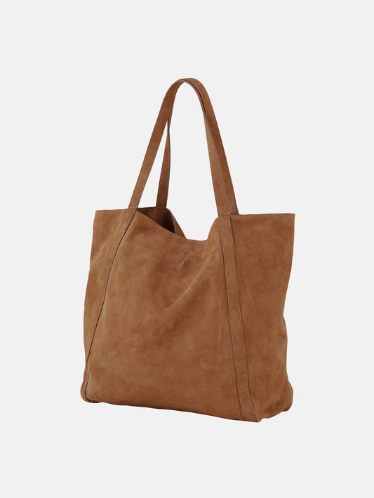 Suede Eden Shopper Bag - Brown OneSize BeckSöndergaard