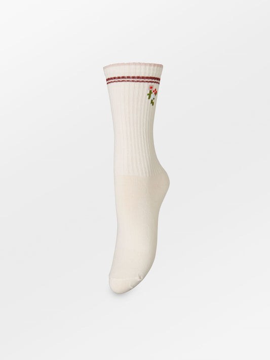 Becksöndergaard, Tilea Sporty Cotta Sock - White/Rose, spring summer 2027x