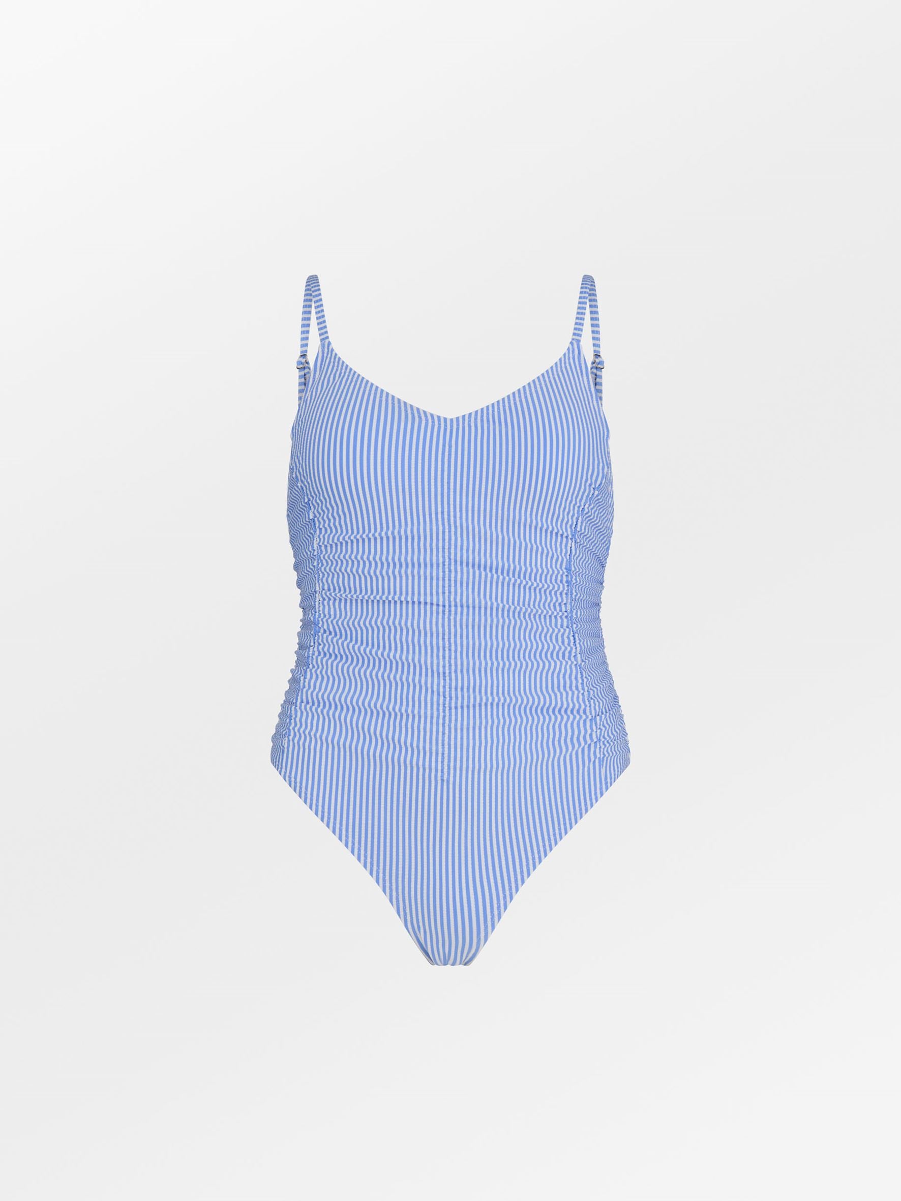 Becksöndergaard, Striba Gathered Bea Swimsuit - Provence Blue , swimwear, sale, sale, swimwear