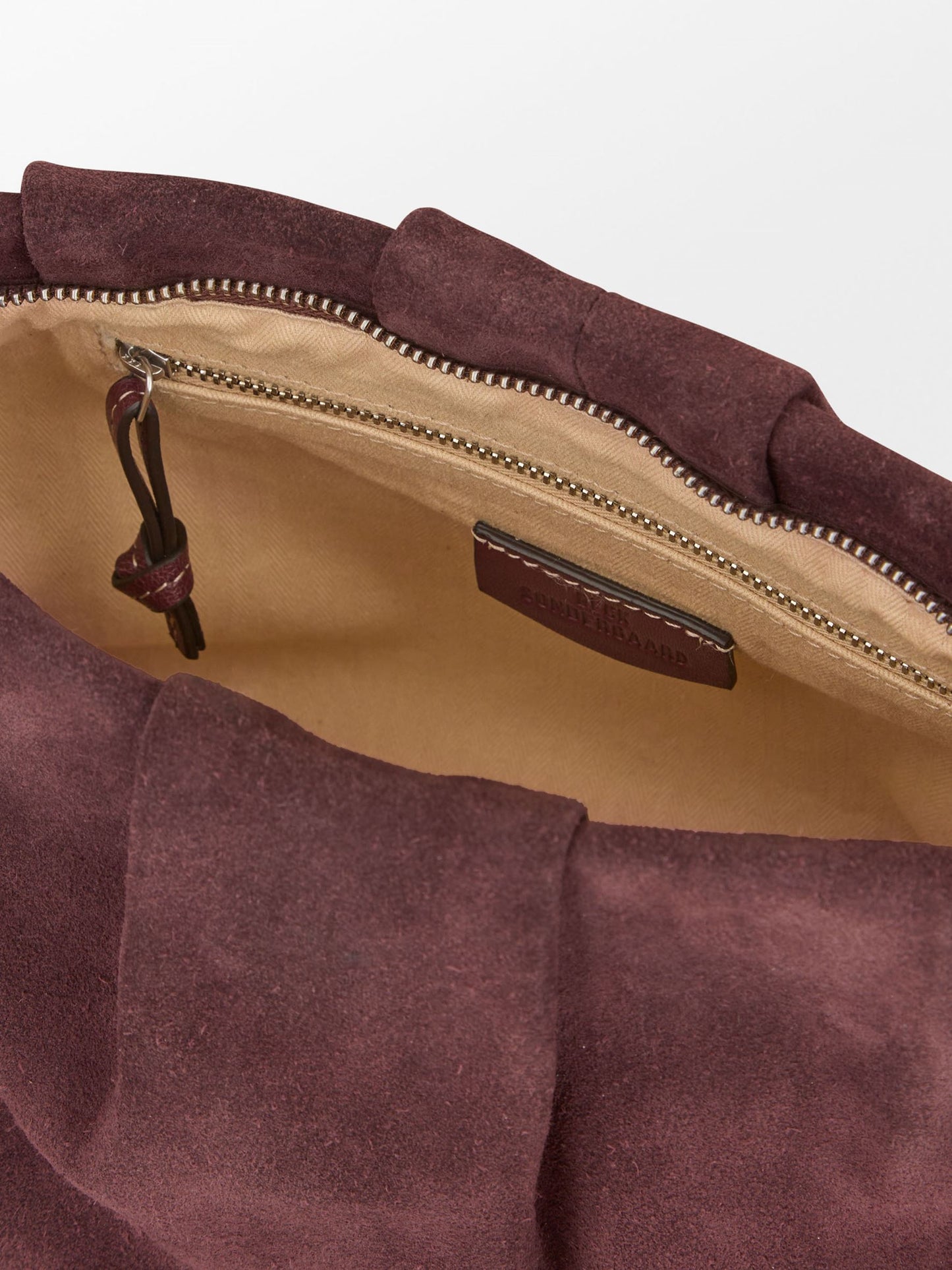 Becksöndergaard, Suede Clutch Bag - Maroon Brown, bags, bags, bags