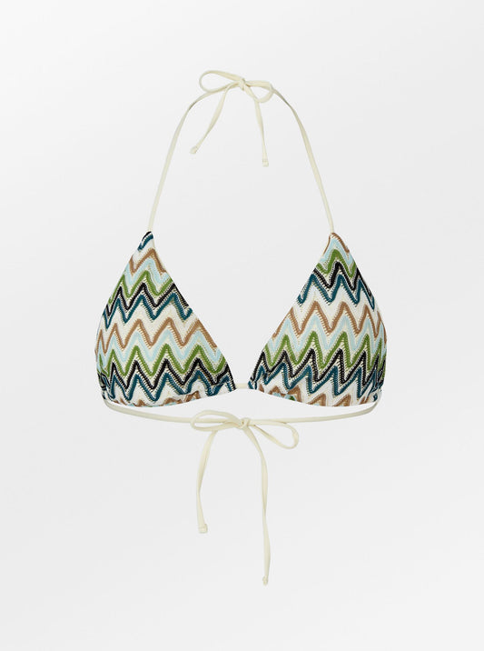 Becksöndergaard, Amber Bikini Top - White/Blue/Brown, swimwear, sale, sale, swimwear