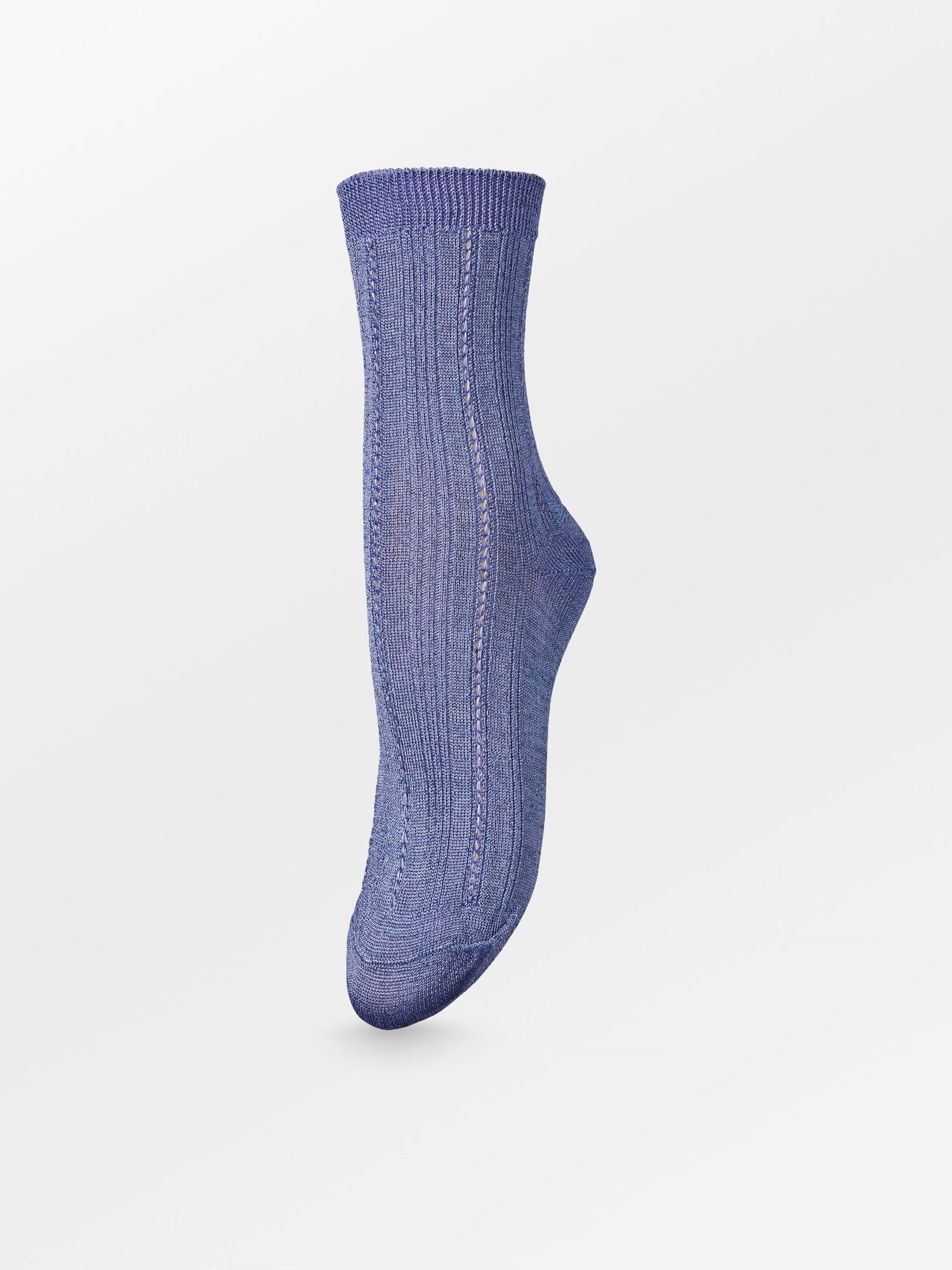 Glitter Drake Sock - Bleached Denim Blue Socks BeckSöndergaard