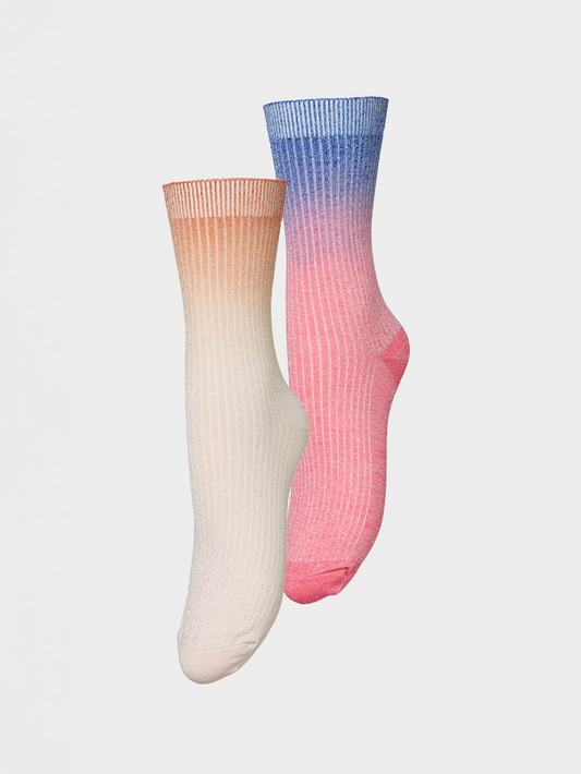 Becksöndergaard, Gradiant Glitter Sock 2 Pack - Pink/Rose, socks, socks