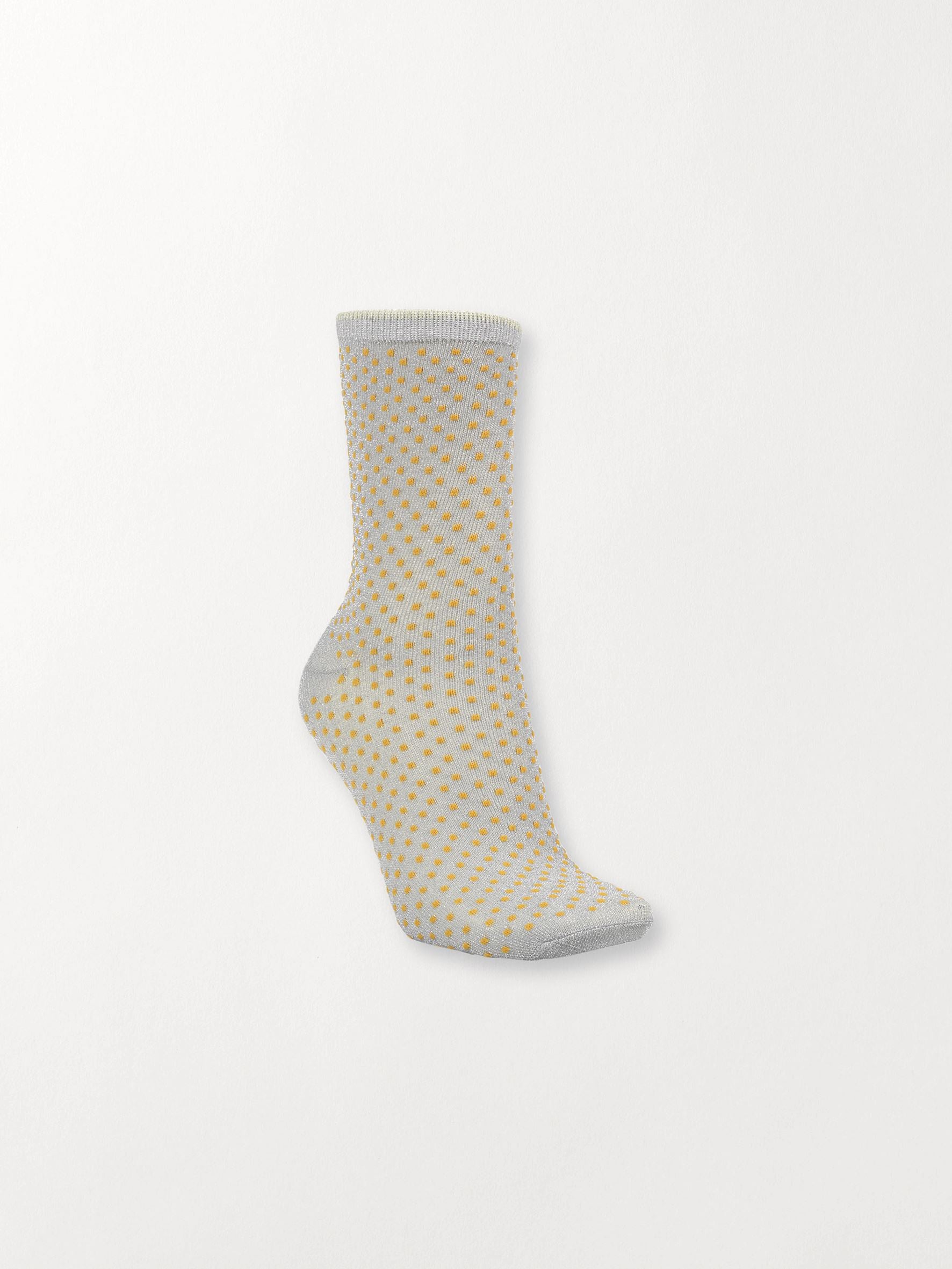 Becksöndergaard, Dina Small Dots Coll. - Honey Yellow, socks, socks