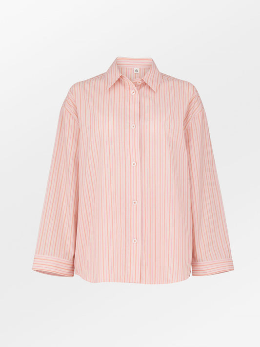 Stripel Wide Shirt - Pink Clothing BeckSöndergaard