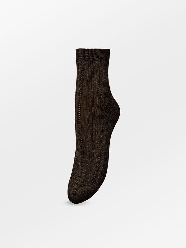 Becksöndergaard, Glitter Drake Sock - Hot Fudge Brown, socks, socks